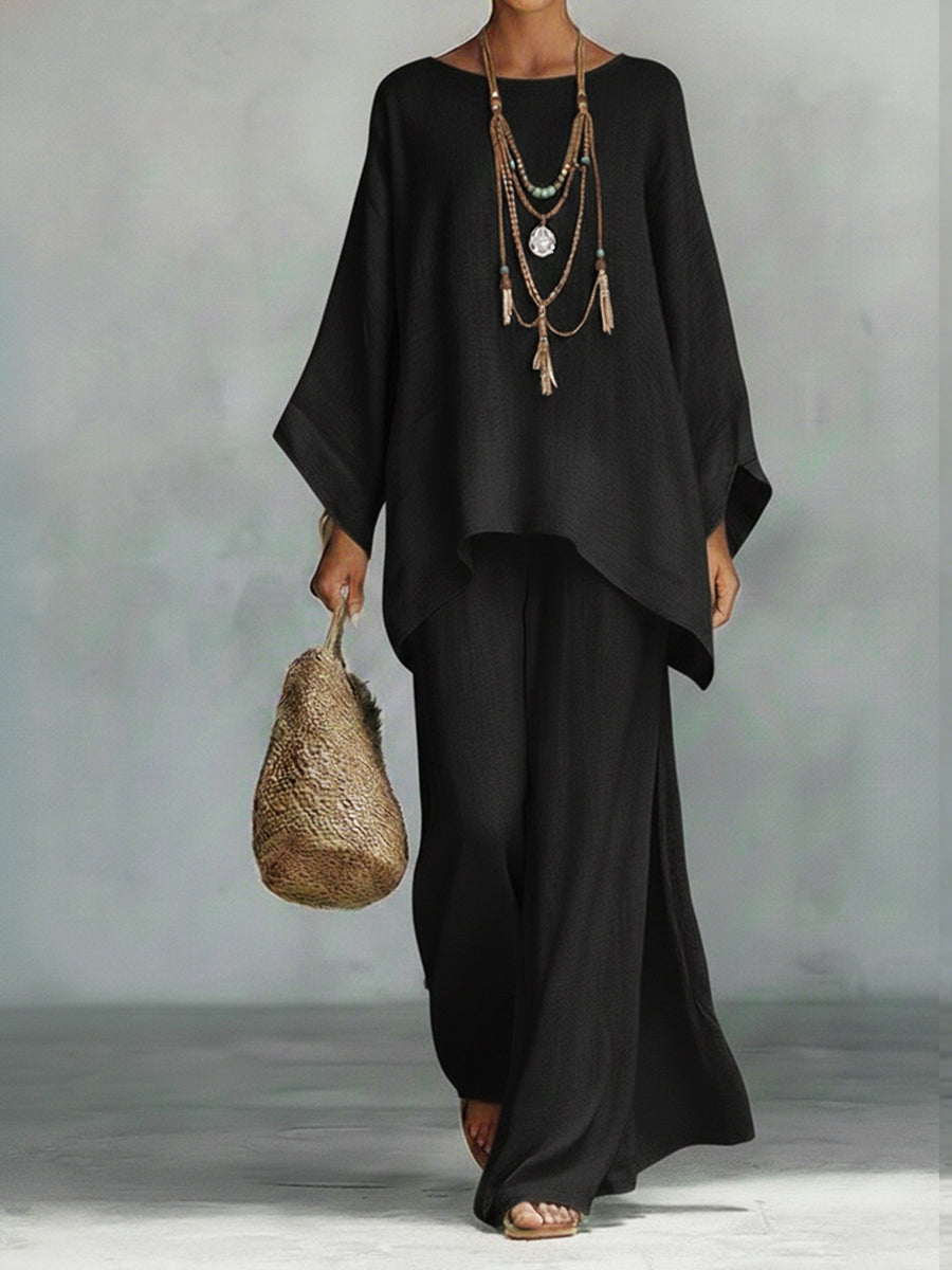 MARIA™ | ENSEMBLE EN COTON ET LIN AMPLE