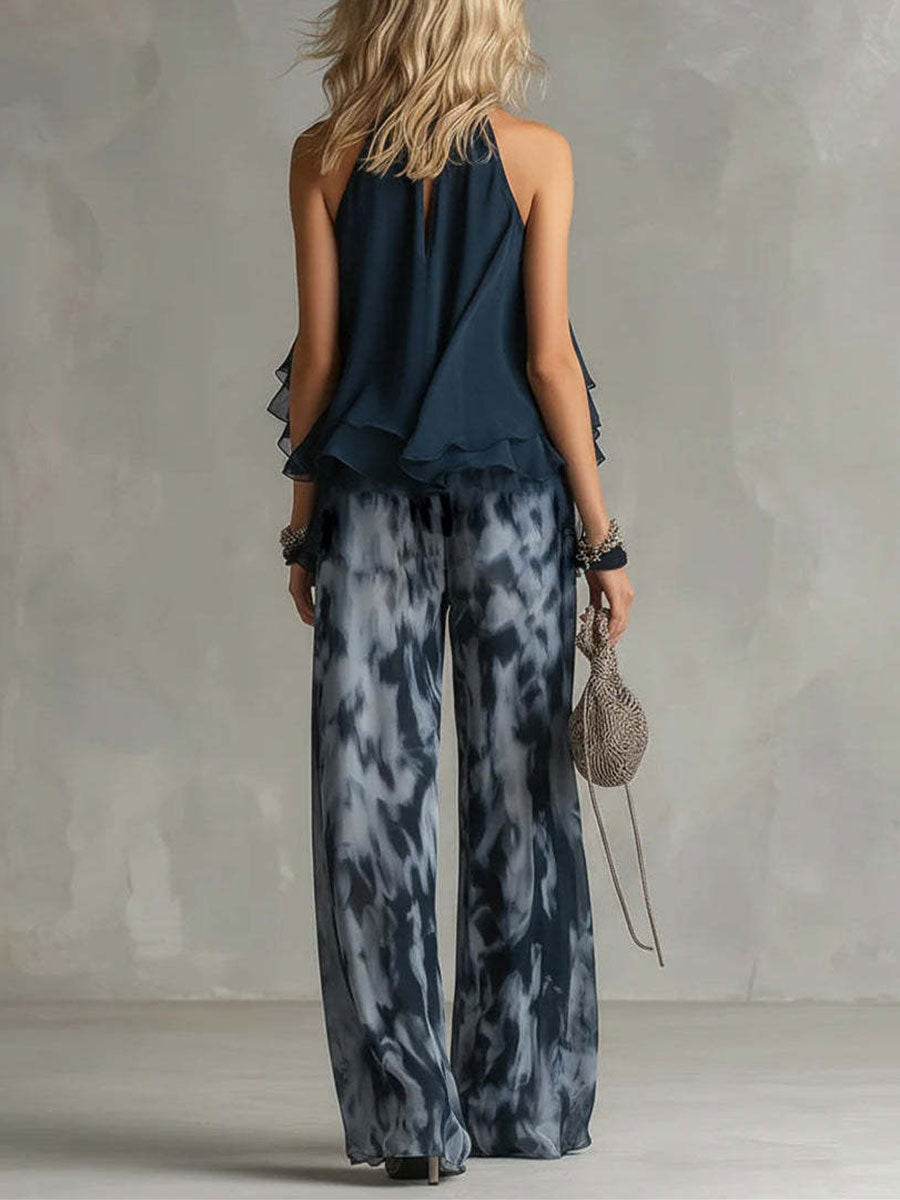 LUCI™ | Ensemble Top et Pantalons Amples en Chiffon