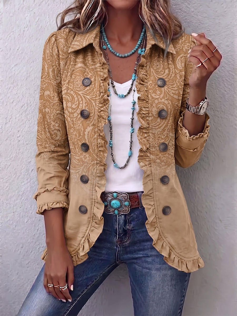 Crestelle™ | Giacca con Rouches a Motivo Western