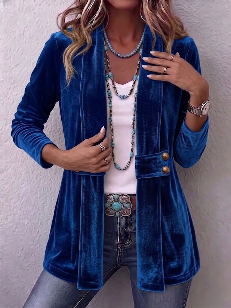 Holliwell™ | Giacca lunga con bottoni vintage e colletto