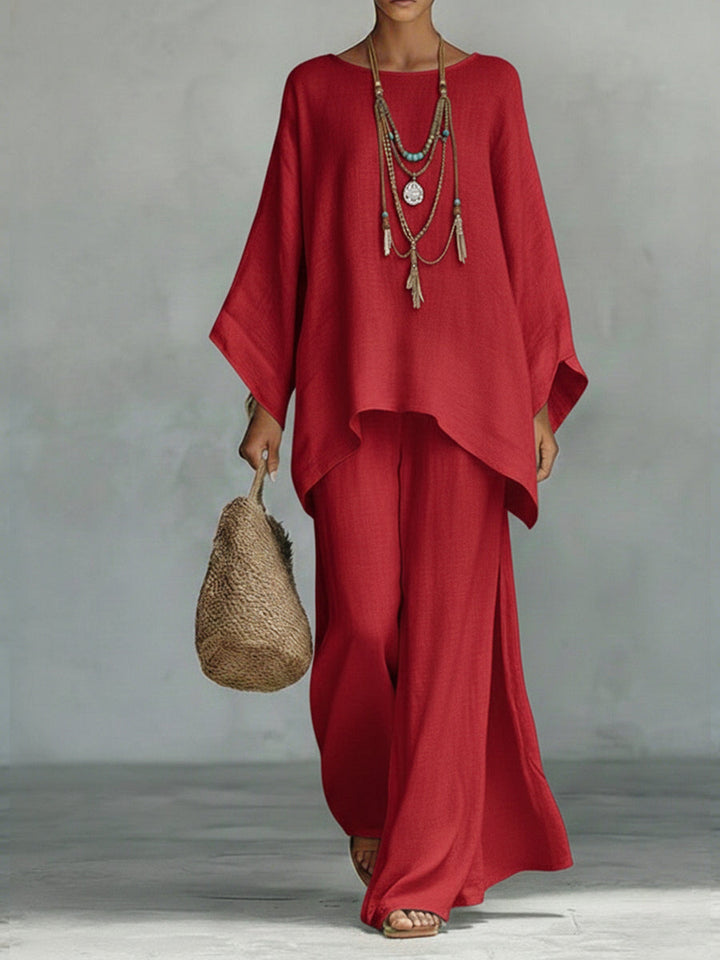 MARIA™ | ENSEMBLE EN COTON ET LIN AMPLE