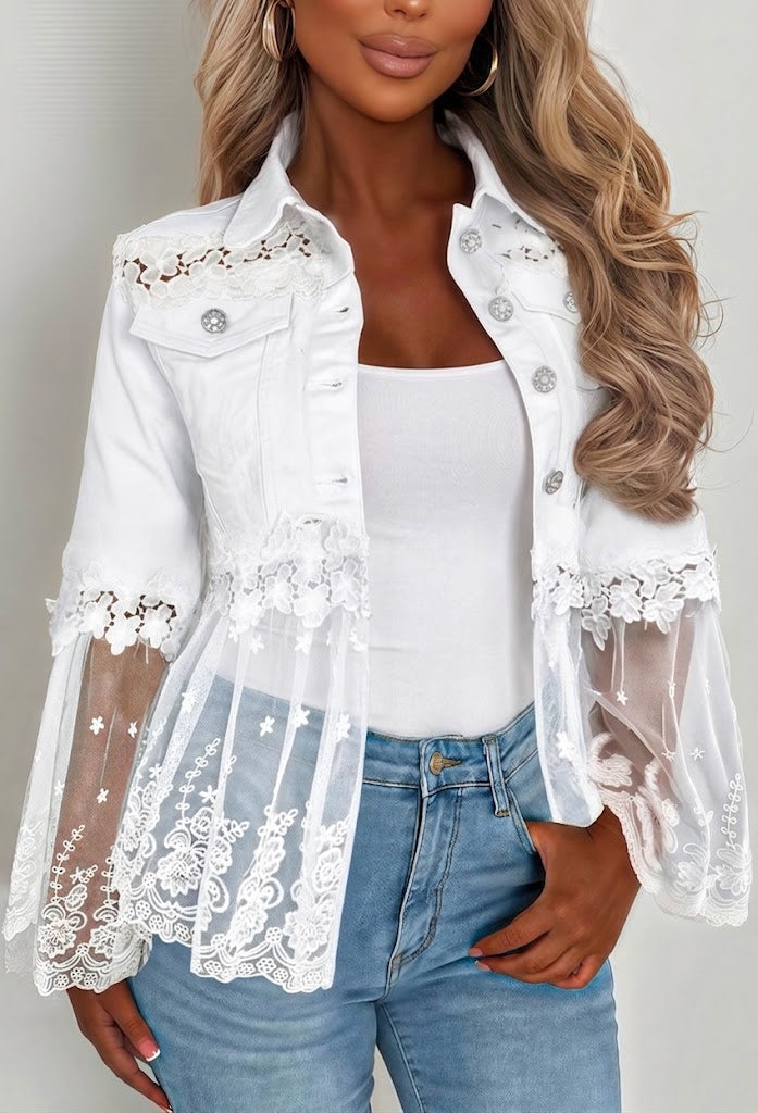 Sunnelace™ | Giacca con Pannello in Pizzo