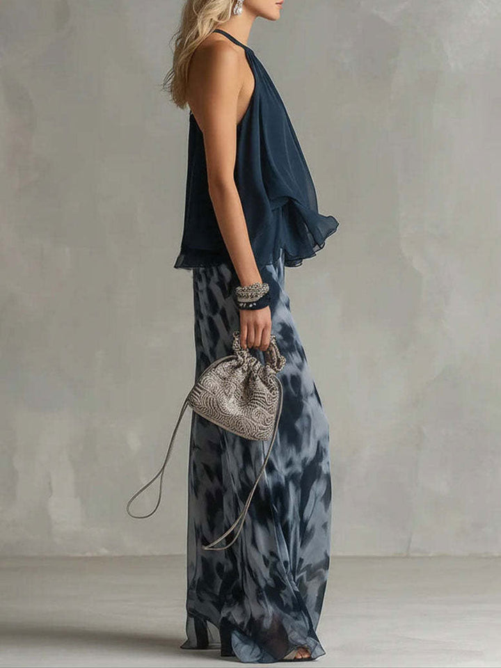 LUCI™ | Ensemble Top et Pantalons Amples en Chiffon
