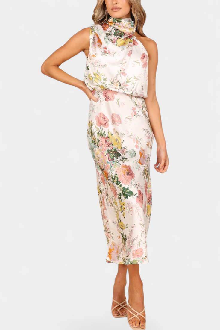 Lisa | Maxi Robe Florale à Dos Nu
