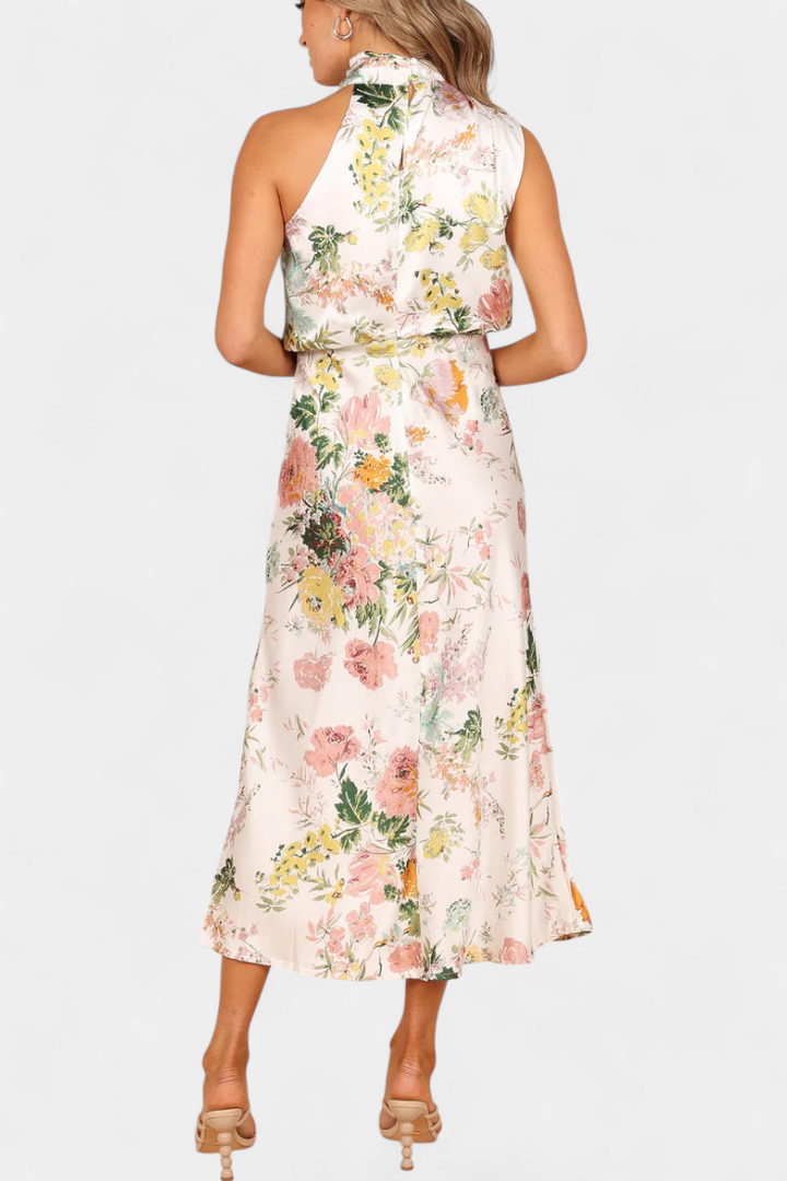 Lisa | Maxi Robe Florale à Dos Nu