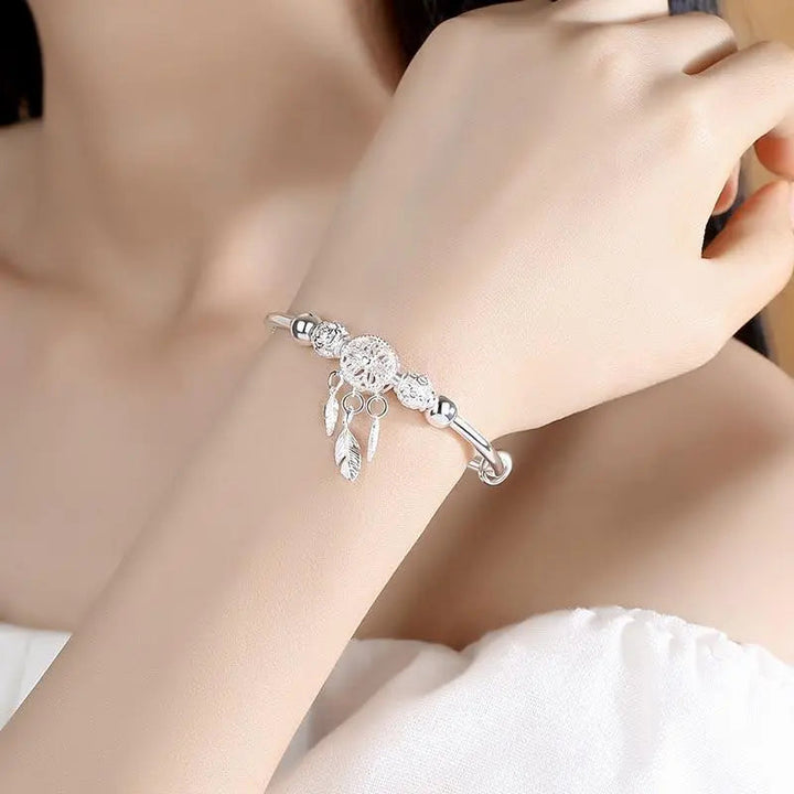 Bracelet en Argent avec Charme Attrape-Rêves
