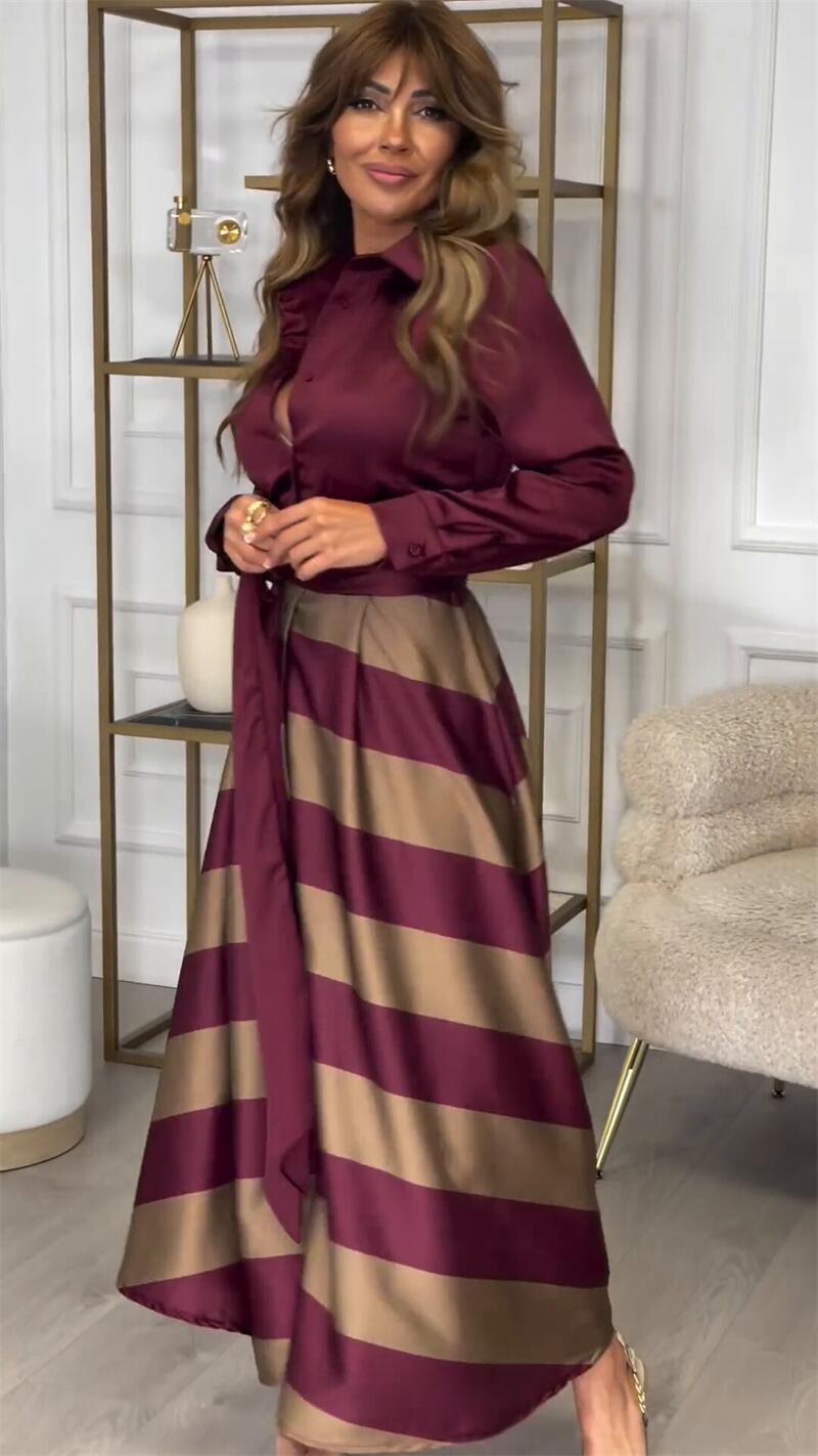 Robe Maxi Rayée