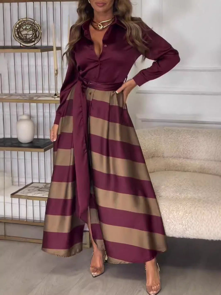 Robe Maxi Rayée