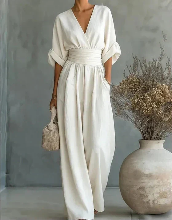Daniela | Combinazione Elegante a Gambe Larghe