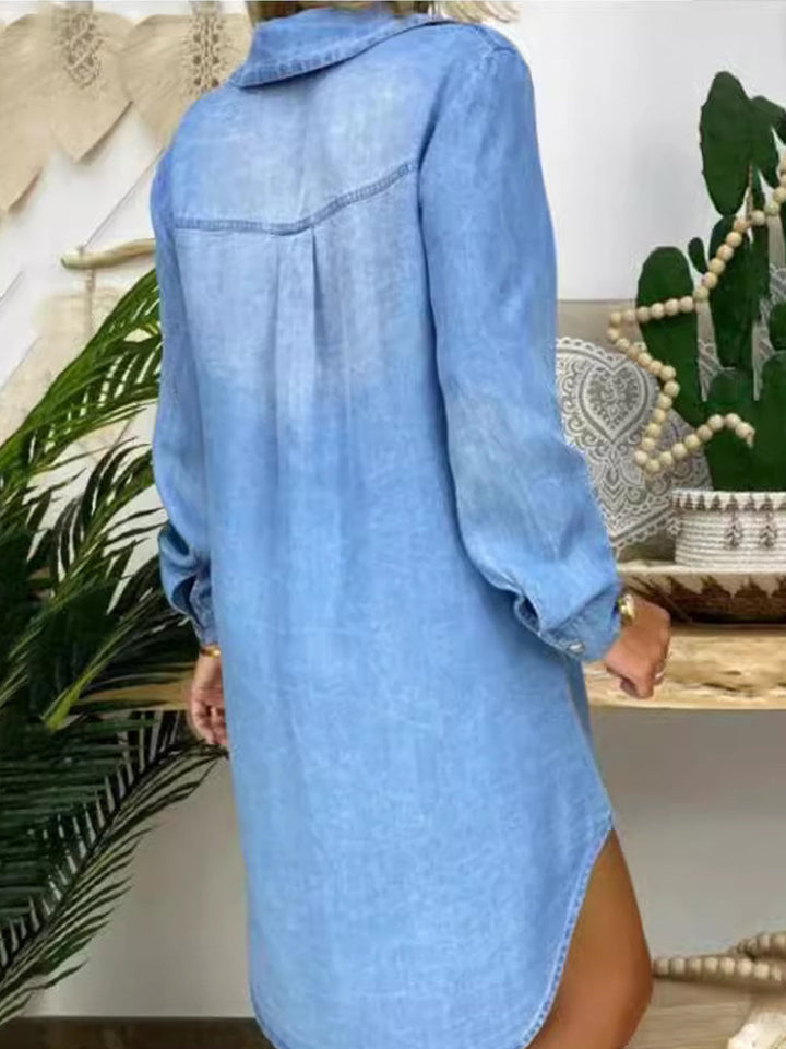 Donna | Robe chemise en jean décontractée élégante