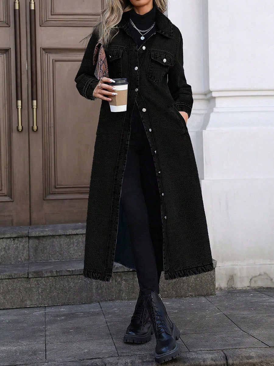 Maya | Veste en jean longue et stylée