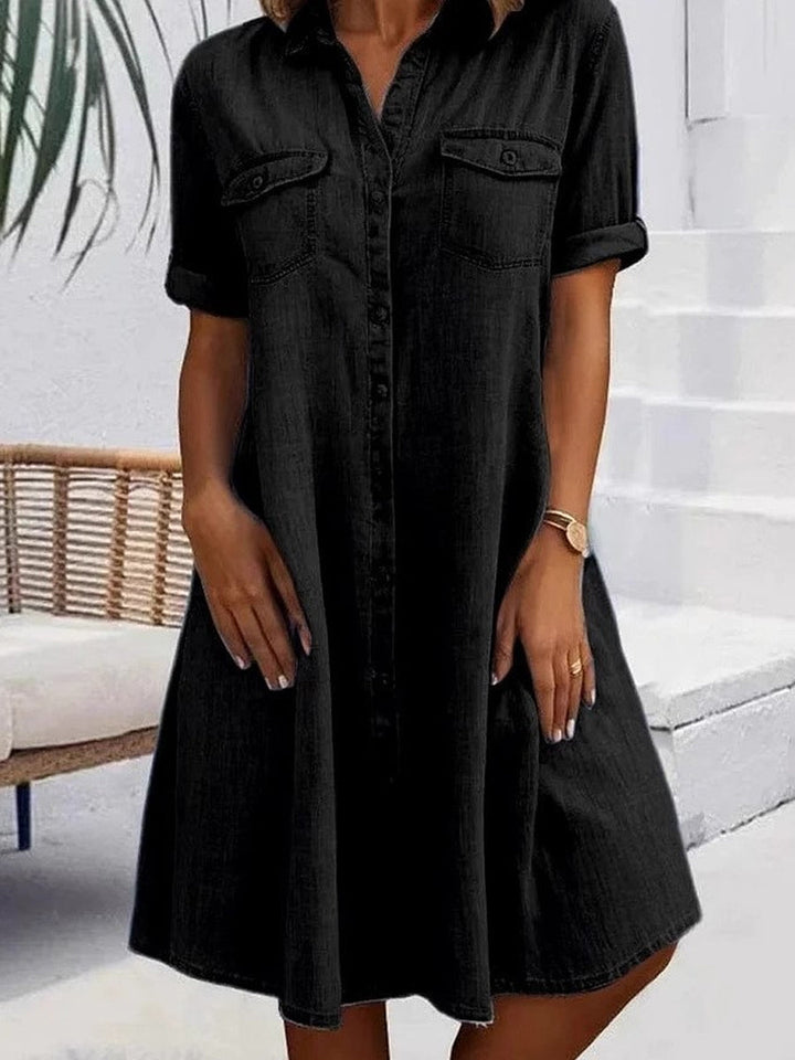 Patricia | Robe midi style denim décontractée