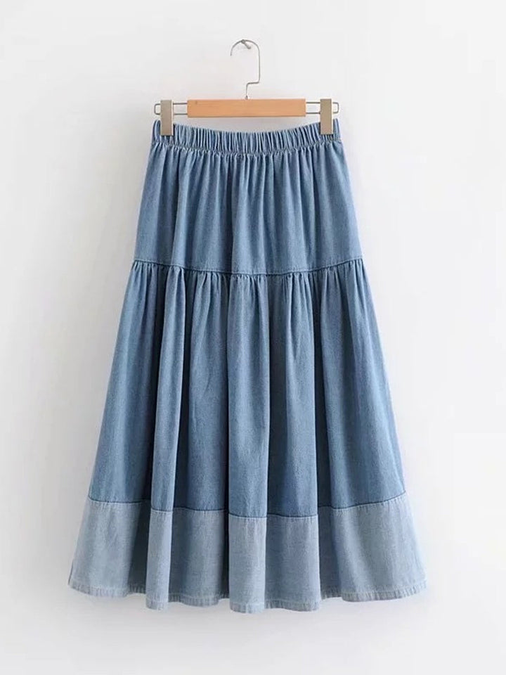 Sara | Jupe en jean avec taille élastique