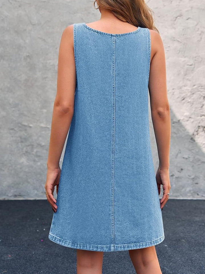 Lisa | Robe en jean type salopette décontractée