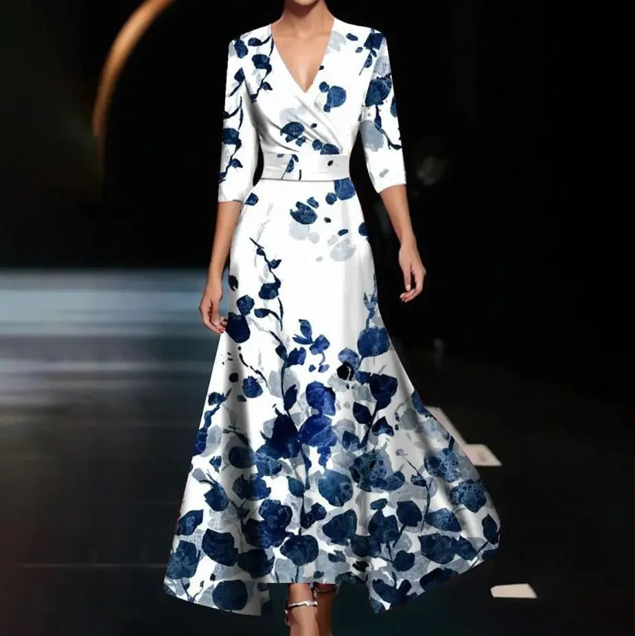 Robe chic avec motif floral