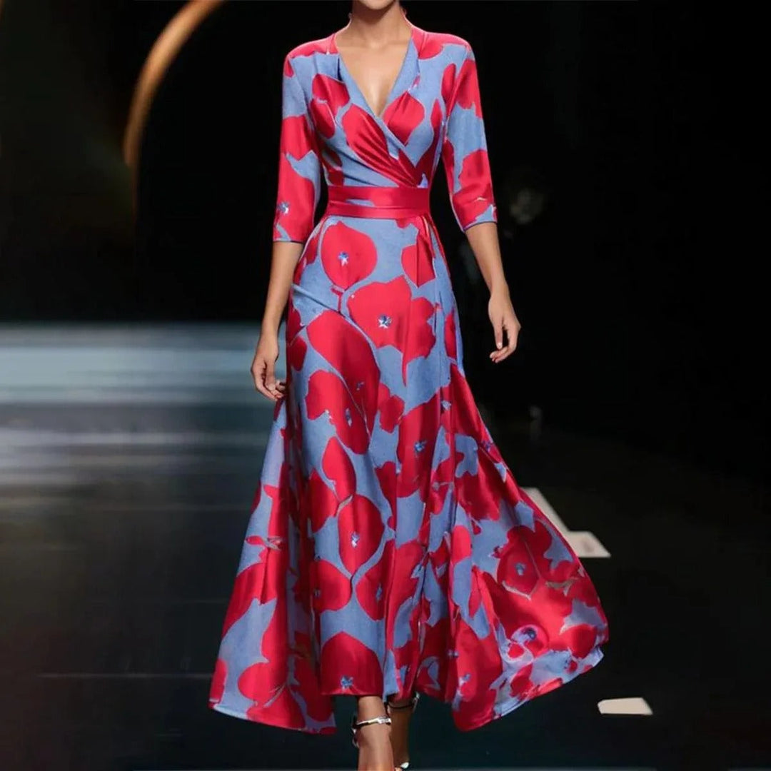 Robe chic avec motif floral