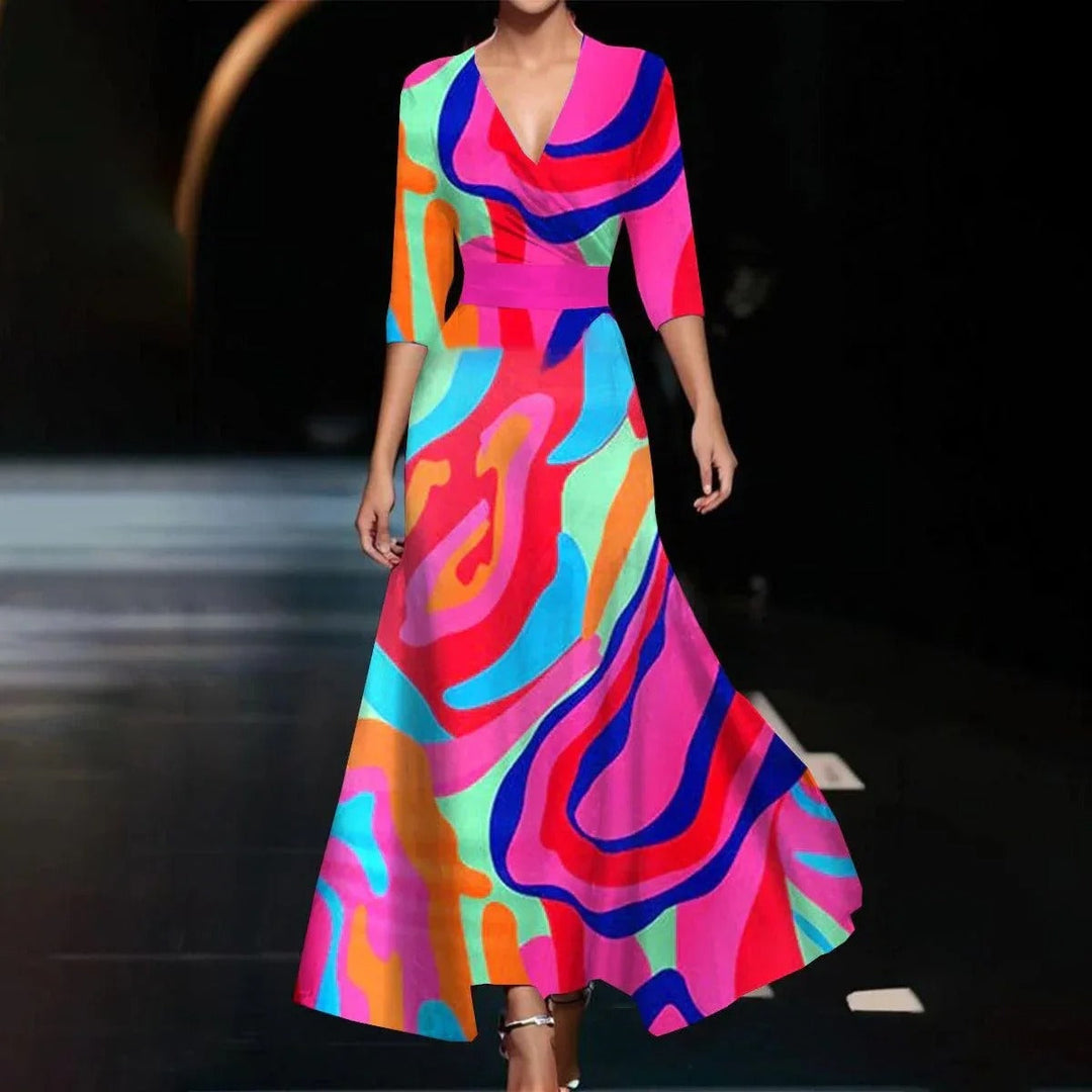 Robe chic avec motif floral