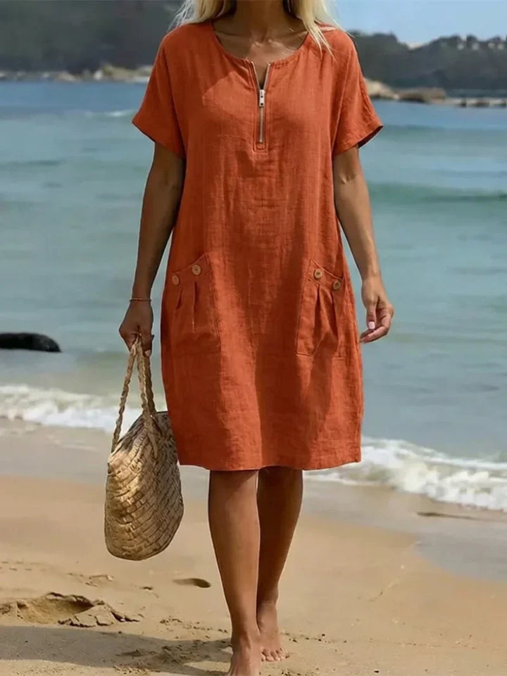 Pascale™ | Robe Maxi à Fermeture Éclair