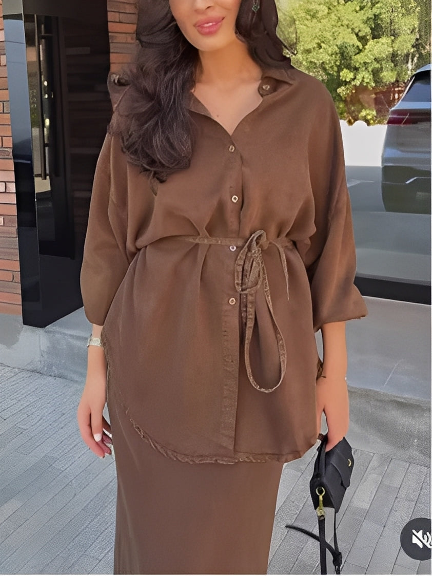 Radomira – Ensemble avec un blouse nouée