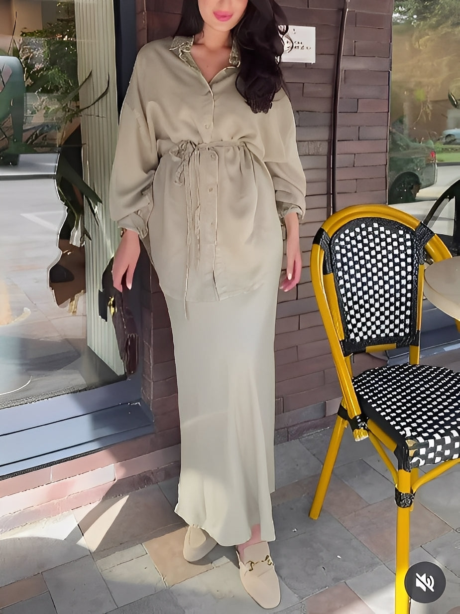 Radomira – Ensemble avec un blouse nouée