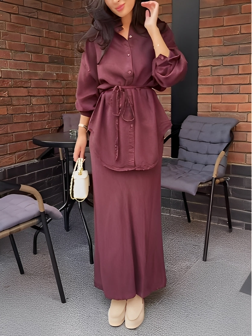 Radomira – Ensemble avec un blouse nouée